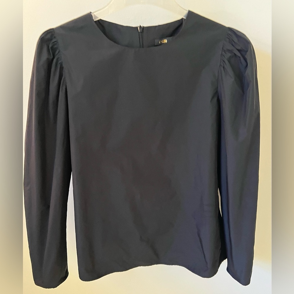 Maje Black Puff Sleeve Top Size 3